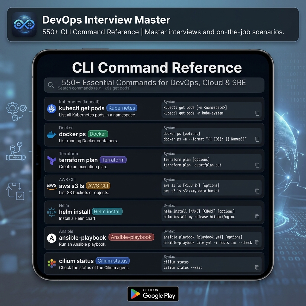 550+ CLI Reference Library